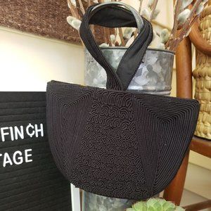 Vintage french corde handmade wristlet